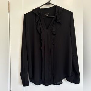 Black ruffle top